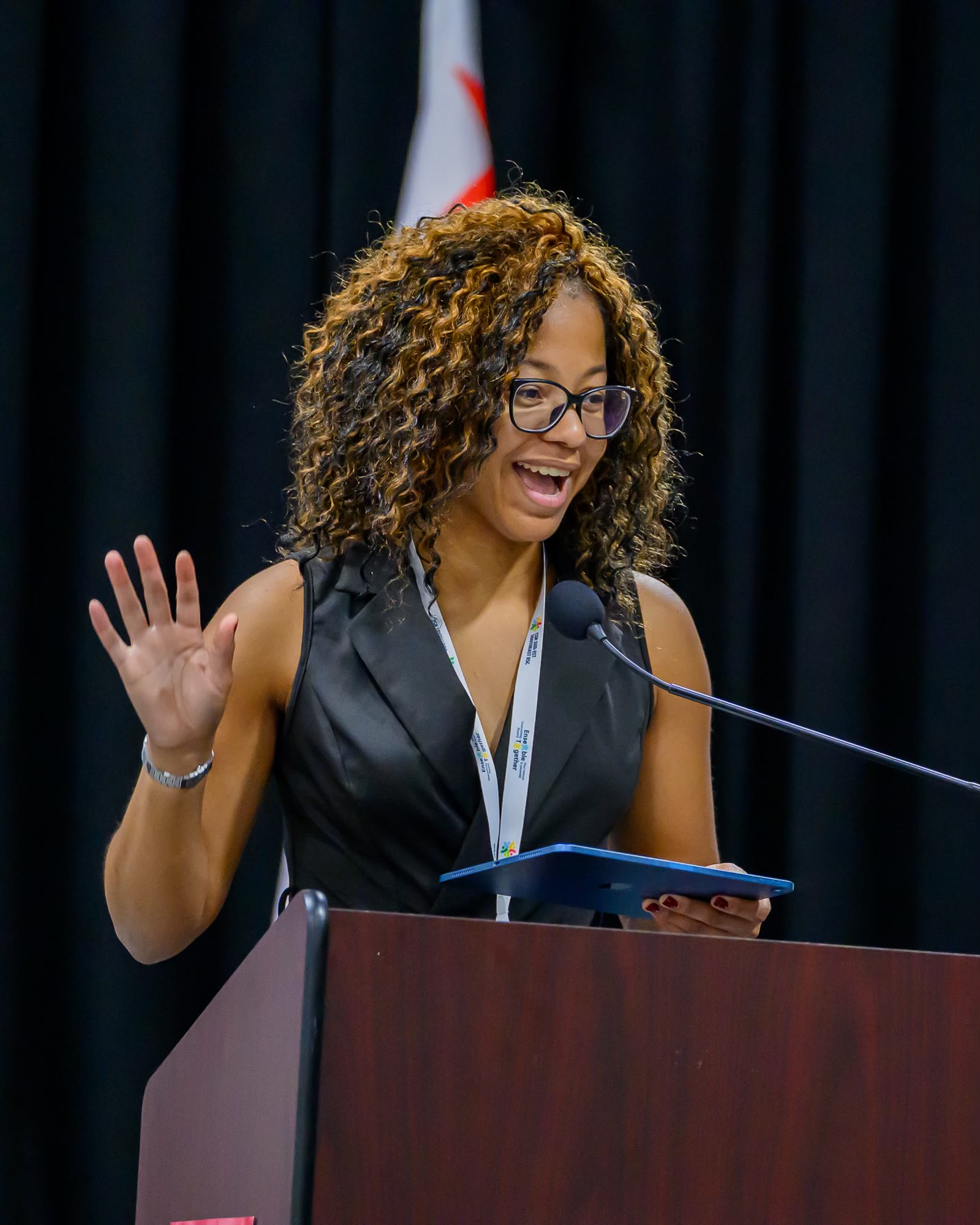 Kellina Powell delivering a keynote